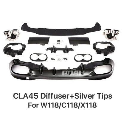Mercedes Benz CLA45 CLA35 2019+ Rear Diffuser Bumper image 6