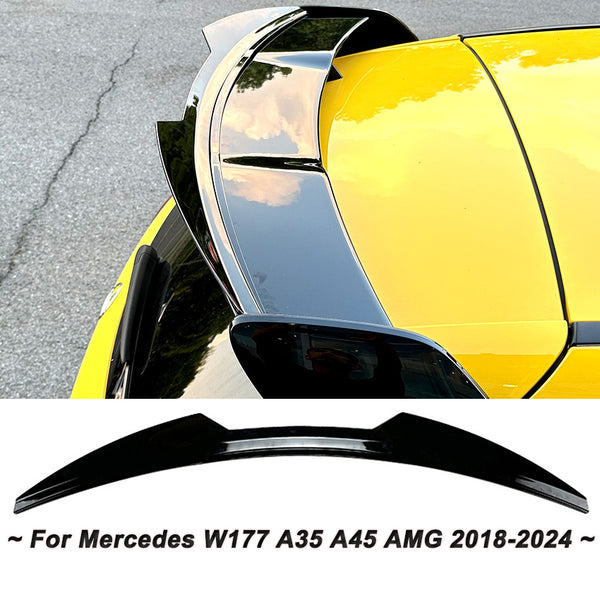 Black Car Rear Trunk Roof Spoiler Wing Lip Tail Tailgate Spoilers For Mercedes B image 0