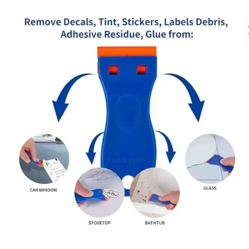 Car Residue Remover Scraper - Plastic Razor Blade Tool For Decals image 2