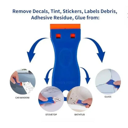 Car Residue Remover Scraper - Plastic Razor Blade Tool For Decals image 2