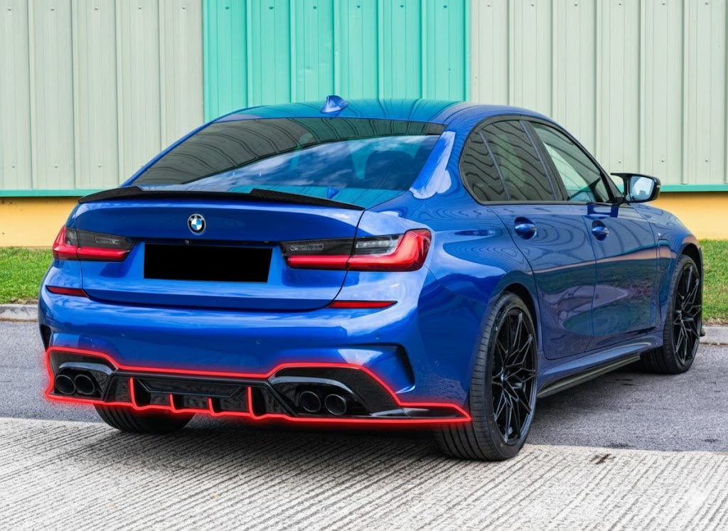 QUAD-PIPE Rear Diffuser For BMW G20 G21 M-SPORT 2019-2023