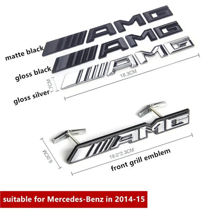 3D Plastic Car Emblem Sticker For Mercedes benz A B C E G CLA GLK CLASS W221 W21 image 3