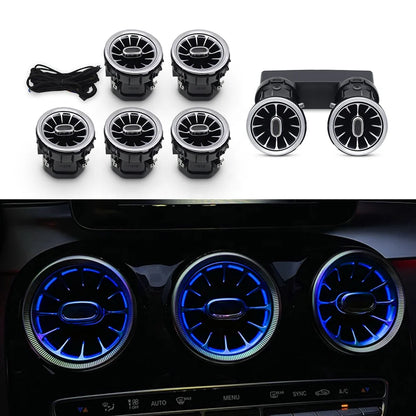 64 Colors Turbo Air Vent Outlet Ambient Light for C-Class W205 GLC X253 image 0