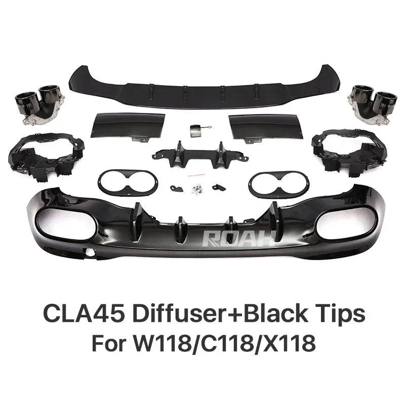 Mercedes Benz CLA45 CLA35 2019+ Rear Diffuser Bumper image 5