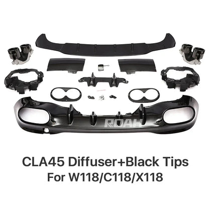 Mercedes Benz CLA45 CLA35 2019+ Rear Diffuser Bumper image 5