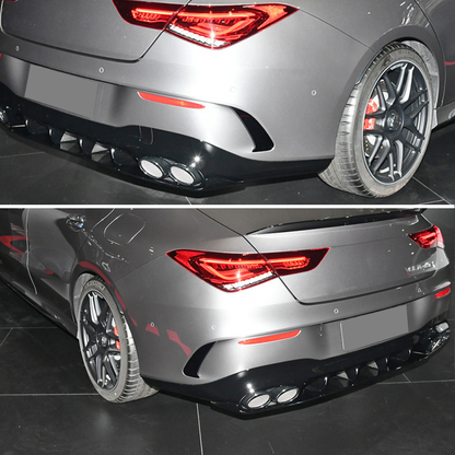 Car Rear Bumper Side Canards Splitter For Mercedes-Benz Accessories CLA C Class  image 1