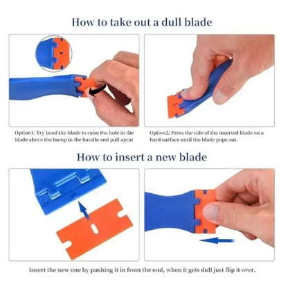 Car Residue Remover Scraper - Plastic Razor Blade Tool For Decals image 5